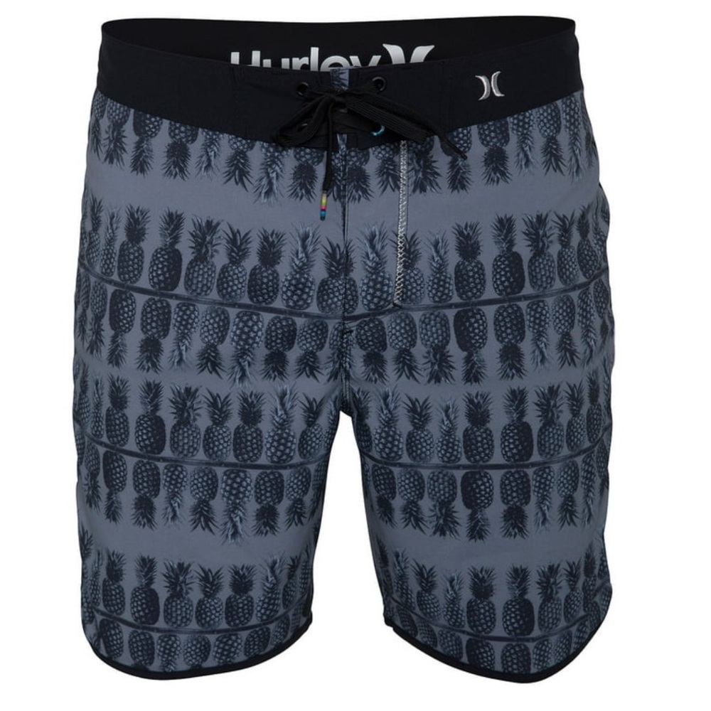 HURLEY Phantom Hala Kahiki Pineapple Boardshorts, Bathing Suit Grey/Black